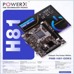 powerx PMB - H81 LGA 1150Socket Mini-ATX Intel H81 Express Chipset DDR3 Motherboard for Desktop image 1