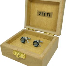 Zitti Metal, Stainless Steel, Alloy, Brass, Silver Cufflink-image-61