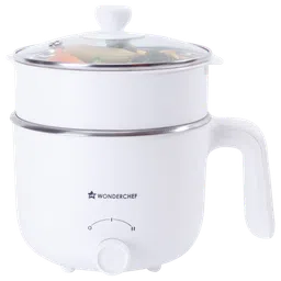 WONDERCHEF Luxe 600 Watt 1.2 Litre Multi Cook Kettle with Cool Touch Exterior (Ivory)-image-63