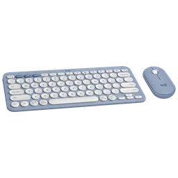logitech Pebble 2 Wireless Keyboard and Mouse Combo (Quiet and Customizable, Tonal Blue)-12