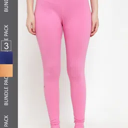 GRACIT Pack Of 3 Ankle-Length Leggings-image-84