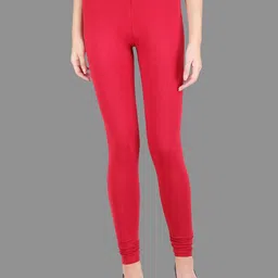 SPIFFY Women Maroon Solid Full Length Leggings-picture-18