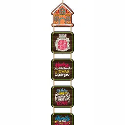 CVANU Brown & Pink Home Quote Wooden Wall Hanging-picture-31