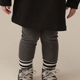 LULU & SKY Infant Girls Striped High-Rise Leggings-image-13