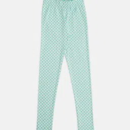 Pantaloons Junior Girls Checked Cotton Ankle-Length Leggings-image-26