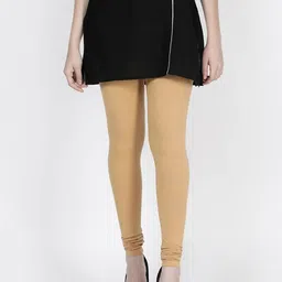 TWIN BIRDS  Beige Churidar-Length Leggings-image-64