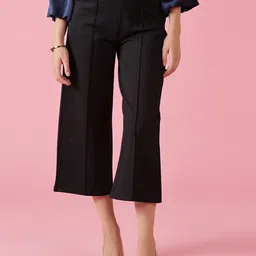 Gipsy Women Black Culottes Trousers-picture-36