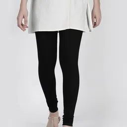 TWIN BIRDS Black Churidar-Length Leggings-image-84