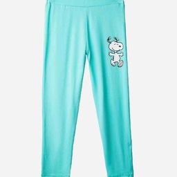 The Souled Store Girls Blue Printed Pure Cotton Legging-image-105