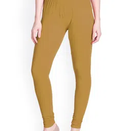 LYRA Women Beige Solid Churidar Length Leggings-picture-47