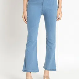 BAESD Women Mid-Rise Cotton Bootcut Trousers-image-96