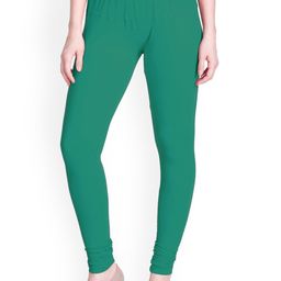 LYRA Women Green Solid Churidar Length Leggings-picture-26