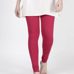 TWIN BIRDS Women Pink Churidar-Length Legging-image-59