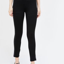 Xpose Women Black Solid Skinny-Fit Treggings-image-17