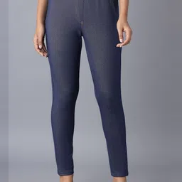 elleven Women Navy Blue Solid Jeggings-picture-36