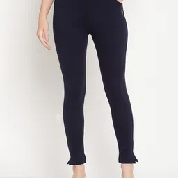 TAG 7 Women Navy Blue Solid Ankle Length Jeggings-image-43