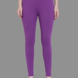 SPIFFY Women Mauve Solid Ankle-Length Leggings-picture-23