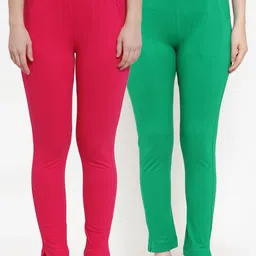 TAG 7 Women Pack of 2 Solid Ankle-Length Leggings-image-48