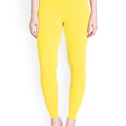 LYRA Women Yellow Solid Ankle-Length Leggings-picture-32