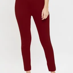 Castle Lifestyle Self Design Woolen Ankle Length Leggings-image-67