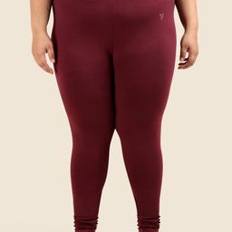 TWIN BIRDS Plus Size Women Super Stretch Cotton Churidar Length Leggings-image-92