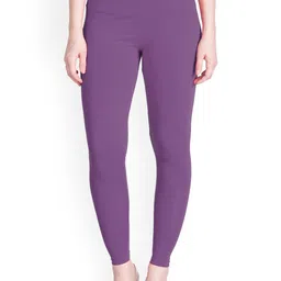 LYRA Women Lavender Solid Ankle Length Leggings-image-92