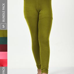 BAESD Girls Pack Of 5 Churidar-length Leggings-image-102