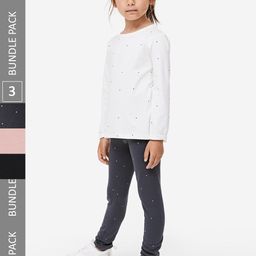 H&M Girls 3-Pack Heavy Jersey Leggings-image-67