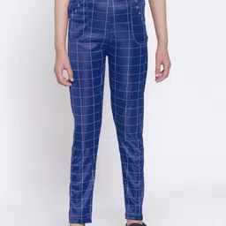 KLOTTHE Girls Checked Slim-Fit Jeggings-image-47