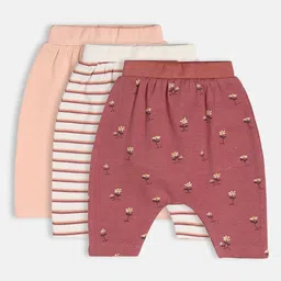 MINI KLUB Infant Girls Pack Of 3 Printed Leggings-image-73