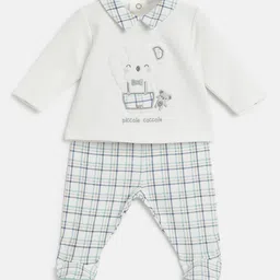 Chicco Boys Embroidered Shirt Collar Sweatshirt With Leggings-image-48