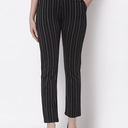 Westwood Women Black Striped Jeggings-image-50