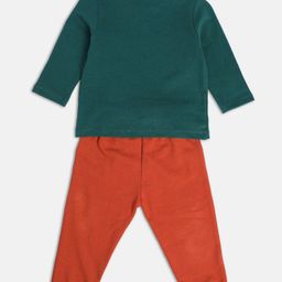 MINI KLUB Infant Boys Printed Pure Cotton T-shirt With Trousers-image-15