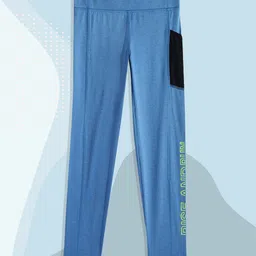Allen Solly Junior Girls Blue Solid Ankle Length Leggings-image-17