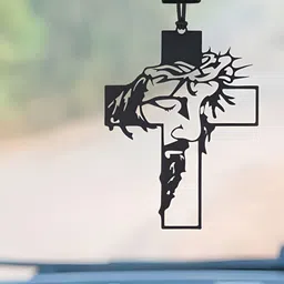 BS AMOR Dream Catcher Black Jesus Christ Crucifix Car Hanging Windchime-image-33