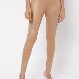 Ethnicity Women Beige Solid Leggings-image-82