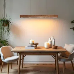 symplify Slimline 36 Brown Solid Wood Linear LED Hanging Light-picture-16