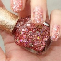 adjd Nail paint Perfect Gilliter Finish & Long Lasting Squiens pink Quick drying Squiens pink-picture-0