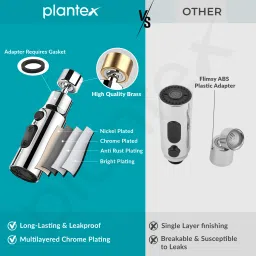 plantex Tap Extension for Sink/Universal 360 Rotation Nozzle for Kitchen/Faucet Extender Faucet Nozzle image 5