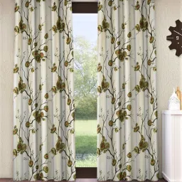213 cm (7 ft) Polyester Semi Transparent Door Curtain (Pack Of 2)-26