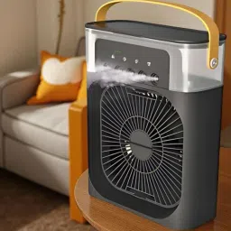 KGN Art Portable Air Humidifier & Cooling Fan with Handle | Dual Mist and Fan Function Mini ac cooler---------Multicolor----------25 USB Air Cooler-image-91