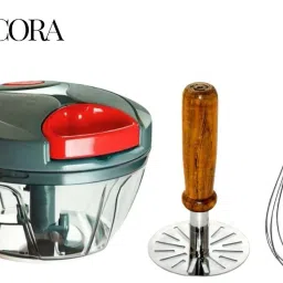 Combo Of 450 ML , Stainless-Steel Whisk and Masher Vegetable & Fruit Chopper-picture-10