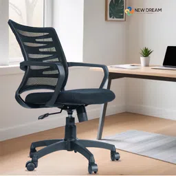 flipkart perfect homes Zig Zag Mid Back Ergonomic Office Heavy Duty Black Mesh Office Executive Chair-picture-38