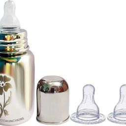 Stainless Steel Feeding Bottle for Baby New Born 304 Grade Food Grade Silicon Nipple BPA Free Stainless Steel Feeding Bottle - 150-image-12