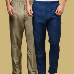 Pack of 2 Mens Ethnic Motif Viscoseblend Pyjama with adjustable waistband and Side Pockets Men Pyjama-picture-20