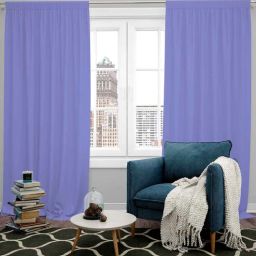 parda online Lavender Polyster Solid 9ft Blackout Rod Pocket Window/Door (2 Pc)-picture-1