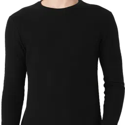 Men Solid Round Neck Black Sweater-image-20