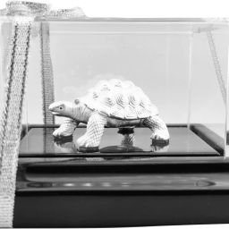 999 Pure Silver Beautiful Tortoise Lucky Charm with Acrylic Base Idol Decorative Showpiece-12 cm-image-47