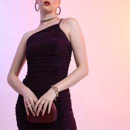 tokyo talkies Women Bodycon Purple Above Knee/Mid Thigh Length Dress-picture-41