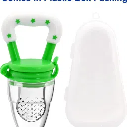 smilykid Fruit/Food Feeder/Pacifier/Nibbler with Silicon Mesh in Box Packing (Green, Pac Teether and Feeder image 4